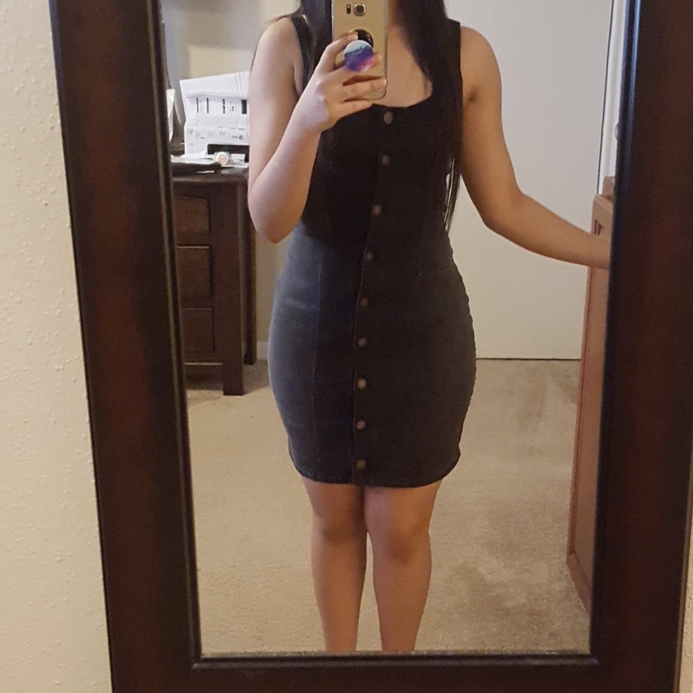 Jean bodycon dress 🖤